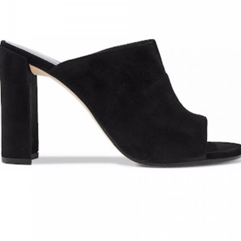 Stuart Weitzman Sequel Black Suede Mule Sandal - image 2